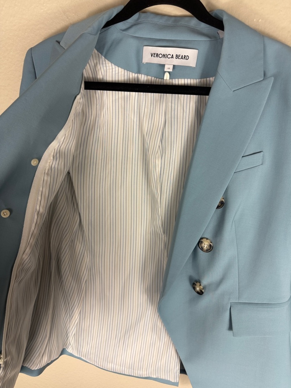 Veronica Beard Miller Dickey Jacket Blazer in Sea Glass - Picture 7 of 13